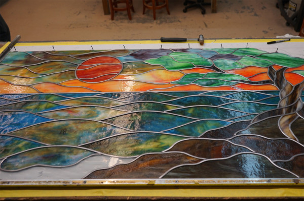 Ready for installation Stained Glass Window Panel