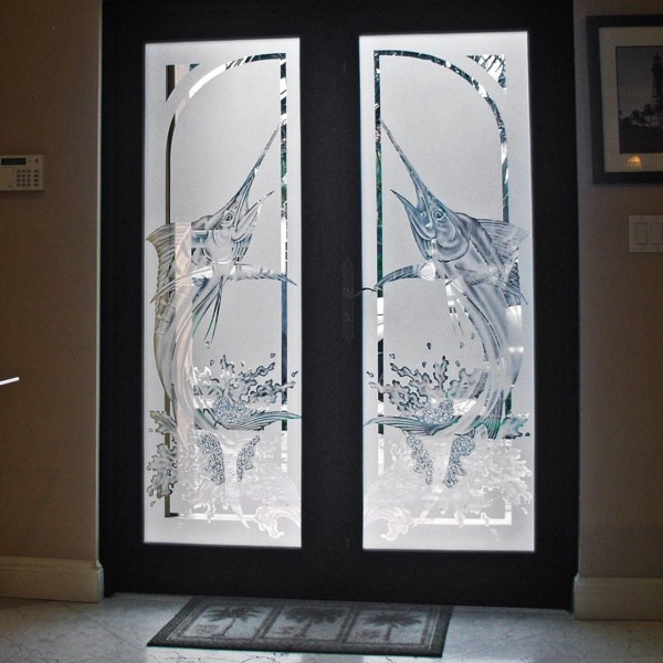 Etched Glass Doors