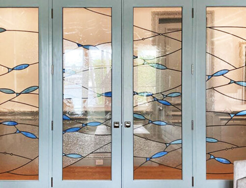 Traditional Leaded Glass Inserts with a Nautical Theme